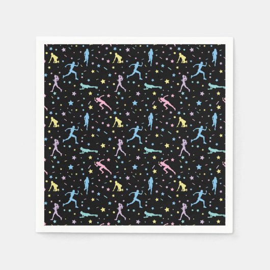 Meisjes over land, trackveld, marathonloper servet (Voorkant)