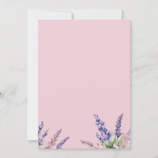 Meisjes Paard 5e Verjaardag Paarse Bloemen Zadel O Kaart (Achterkant)