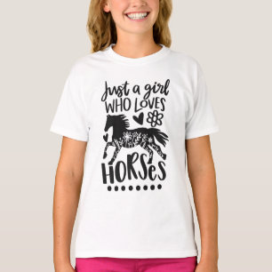Meisjes paard hoodie, gewoon een meisje dat van pa t-shirt