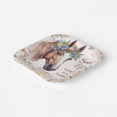 Meisjes Paard Verjaardagsfeestje Papier Borden Papieren Bordje (Gebogen)