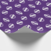 Meisjes Paars Afstudeerder Afstuderen jaar Cadeaupapier (Hoek)