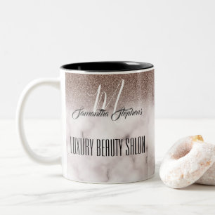 Meisjes Paars gemarmerde Glittery Luxury Beauty Sa Tweekleurige Koffiemok