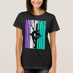Meisjes Paars Inspire Ice Skating Birthday Motivat T-shirt