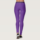 Meisjes Paars met naam en monogram Leggings (Achterkant)