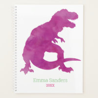 Meisjes Paars Roze Dinosaur Waterverf T-Rex Kinder