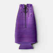 Meisjes Paars uitstrijken Glitter Brush Metal Mono Flesjeskoeler (Achterkant)