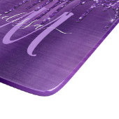 Meisjes Paars uitstrijken Glitter Brush Metal Mono Snijplank (Hoek)