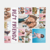 Meisjes paarse 16 foto beste vriend moderne eenvou fleece deken (Voorkant (Horizontaal))