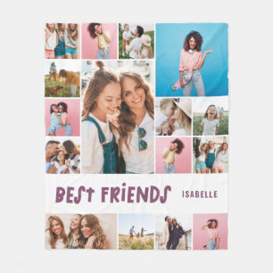 Meisjes paarse 16 foto beste vriend moderne simpel fleece deken