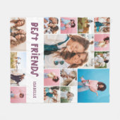 Meisjes paarse 16 foto beste vriend moderne simpel fleece deken (Voorkant (Horizontaal))