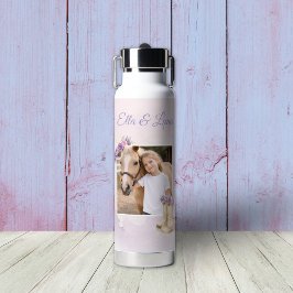Meisjes Paarse Bloem Motief Paard Waterfles