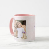 Meisjes Paarse Bloemige Paard Mok (Voorkant links)