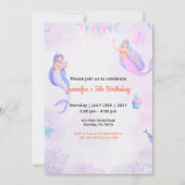 Meisjes Paarse Engel Thema Kaart (Voorkant)