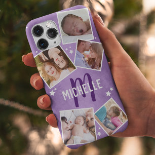 Meisjes Paarse familie Foto collage Case-Mate iPhone Case