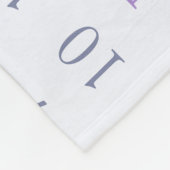 Meisjes Paarse Floral Baby Girl Milestone Baby Fleece Deken (Hoek)