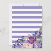 Meisjes Paarse Floral Waterverf Kaart (Achterkant)