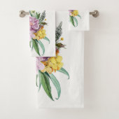 Meisjes Paarse Gele Chic Foral Bad Handdoek (Insitu)