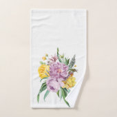 Meisjes Paarse Gele Chic Foral Bad Handdoek (Handdoek)