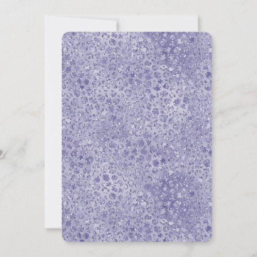 Meisjes Paarse Glitter Glitz Leopard print Kaart (Achterkant)