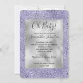 Meisjes Paarse Glitter Glitz Leopard print Kaart (Voorkant)