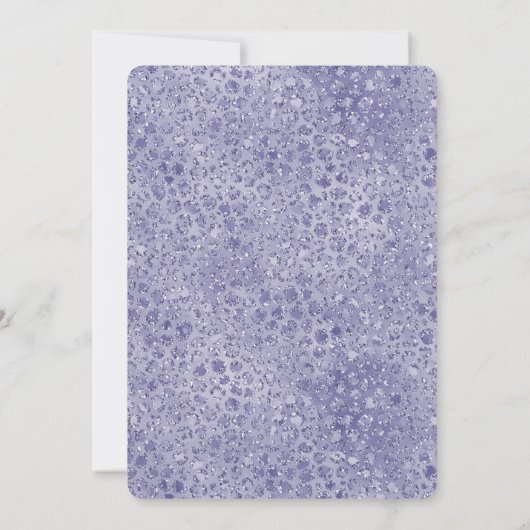 Meisjes Paarse Glitter Glitz Leopard print Kaart (Achterkant)