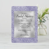 Meisjes Paarse Glitter Glitz Leopard print Kaart (Staand voorkant)