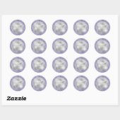 Meisjes Paarse Glitter Glitz Leopard print Ronde Sticker (Vel)