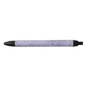 Meisjes Paarse Glitter Glitz Leopard print Zwarte Inkt Pen (Voorkant)