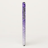 Meisjes Paarse Glitter Sparkles Monogram Case-Mate iPhone Case (Achterkant/links)