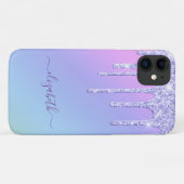Meisjes Paarse glitter steekt persoonlijke regenbo Case-Mate iPhone Case (Achterkant (horizontaal))