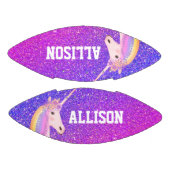 Meisjes Paarse Glitter Unicorn Kinder Gepersonalis American Football (Panelen)