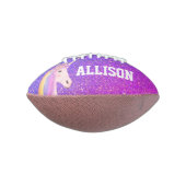 Meisjes Paarse Glitter Unicorn Kinder Gepersonalis American Football (Gedraaid 90)