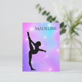 Meisjes Paarse Gradiënt  Briefkaart (Staand voorkant)