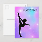 Meisjes Paarse Gradiënt  Briefkaart (Voorkant / Achterkant)