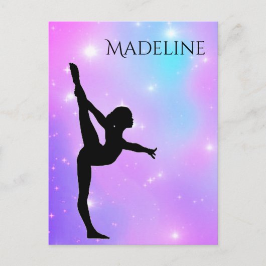 Meisjes Paarse Gradiënt  Briefkaart (Voorkant)