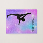 Meisjes Paarse gradiënt Notitieboek Legpuzzel (Horizontaal)