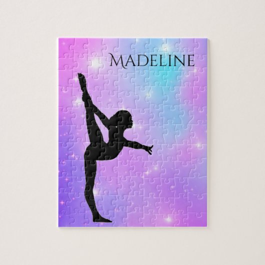 Meisjes Paarse gradiënt Notitieboek Legpuzzel (Verticaal)