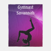 Meisjes Paarse Gymnastiek Fleece Blanket (Voorkant)