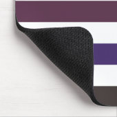 Meisjes Paarse horizontale strepen met naam Muismat (Hoek)