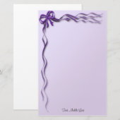 Meisjes Paarse konijnen en bogen Briefpapier (Voorkant / Achterkant)