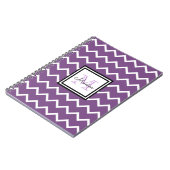 Meisjes Paarse naam Monogram Chevron Notitieboek (Linkerzijde)
