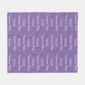 Meisjes Paarse Persoonlijke Script Naam Fleece Deken (Voorkant (Horizontaal))