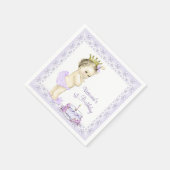 Meisjes Paarse Prinses 1e Verjaardag Cocktail Serv Servetten (Hoek)