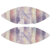 Meisjes paarse roze glitter sparkle initiaal name american football (Panelen)