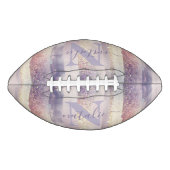 Meisjes paarse roze glitter sparkle initiaal name american football (Voorkant)