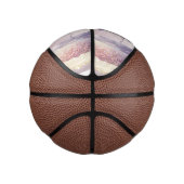 Meisjes paarse roze glitter sparkle initiaal name basketbal (Rechts)