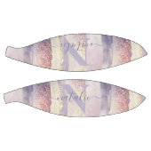 Meisjes paarse roze glitter sparkle initiaal name basketbal (Panelen)