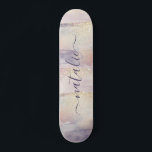 Meisjes paarse roze glitter sparkle initiaal name persoonlijk skateboard<br><div class="desc">Meisjes paarse roze glitter sparkle initiaal gepersonaliseerde naam cornhole. Mooie illustratie van de waterverf,  een ideale verjaardag of kerstcadeau. Perfecte lift voor je vriendin of familielid.</div>