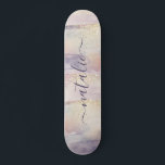 Meisjes paarse roze glitter sparkle initiaal name persoonlijk skateboard<br><div class="desc">Meisjes paarse roze glitter sparkle initiaal gepersonaliseerde naam cornhole. Mooie illustratie van de waterverf,  een ideale verjaardag of kerstcadeau. Perfecte lift voor je vriendin of familielid.</div>