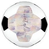 Meisjes paarse roze glitter sparkle voetbal (Gedraaid)